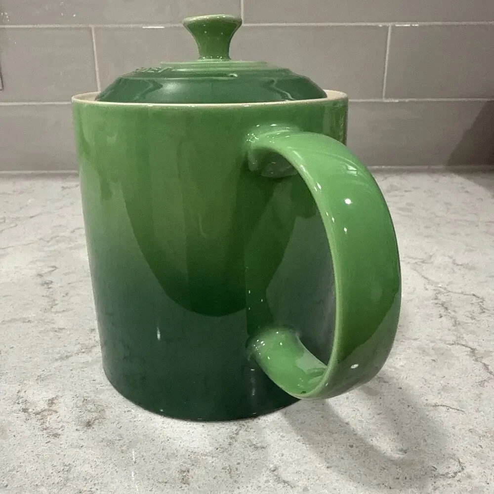 Le Creuset Medium Grand Teapot 1.3L 1.4QT BAMBOO Green Stoneware Glazed NEW
